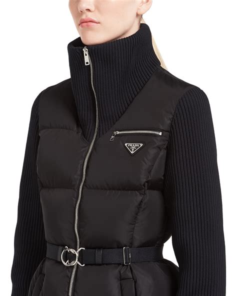 prada sport jacket womens sale|Prada blue puffer jacket.